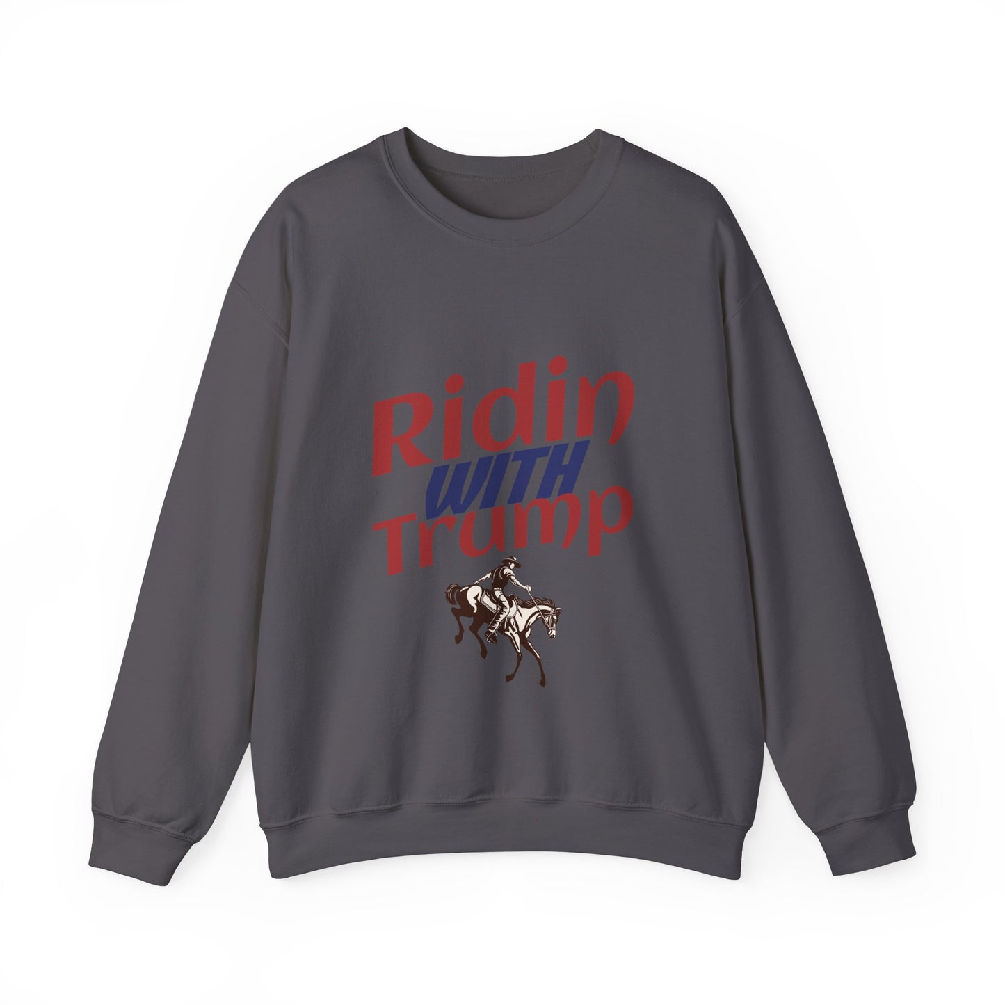 Ridin’ with Trump Unisex Sweatshirt | MAGA Heavy Blend Pullover